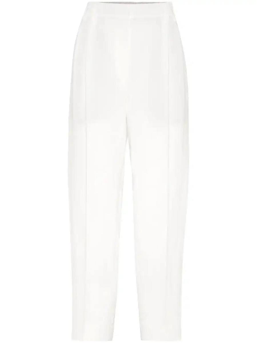 high-waist cropped trousers