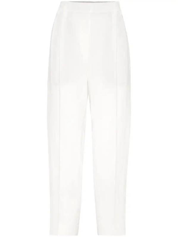 high-waist cropped trousers