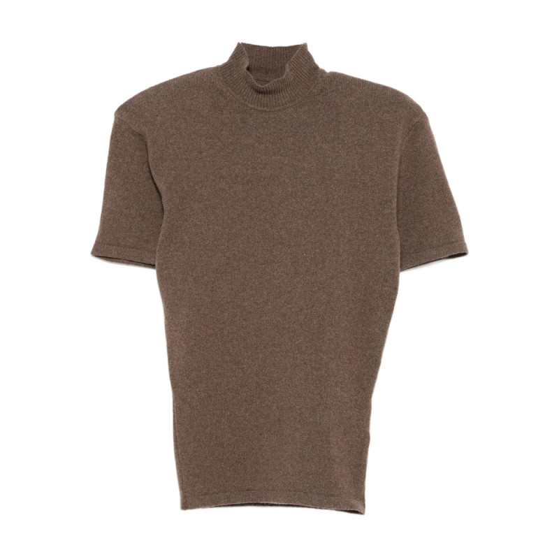 Jacquemus High-neck Short-sleeve Top