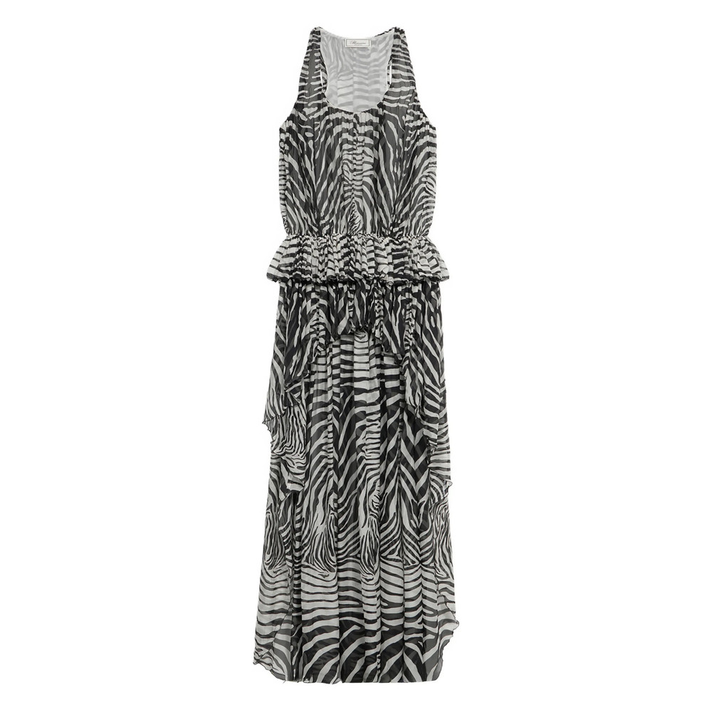 Blumarine Zebra-print Asymmetric Dress