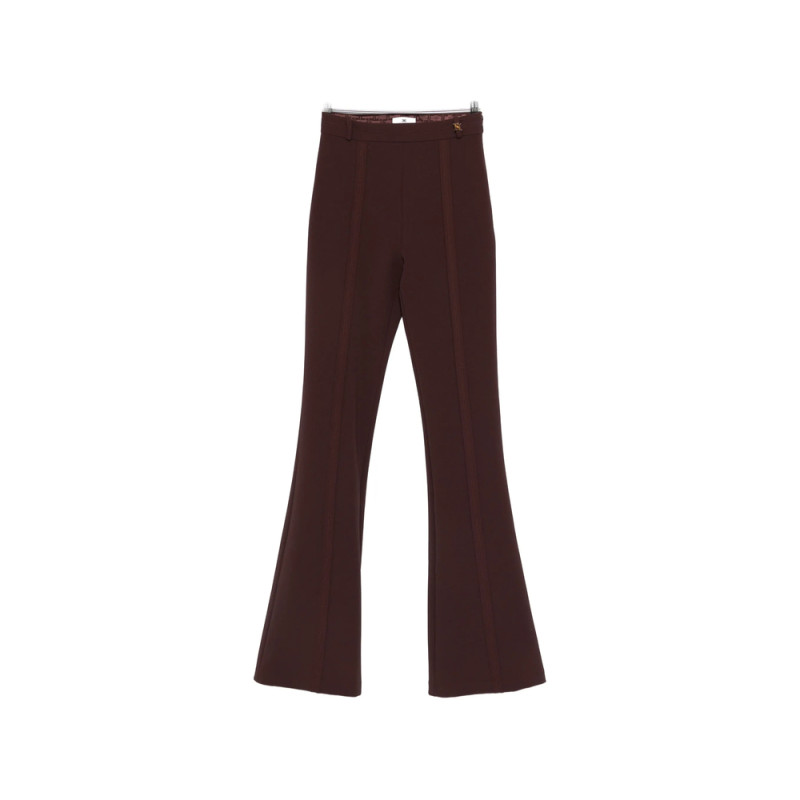 Elisabetta Franchi Crepe Flared Trousers