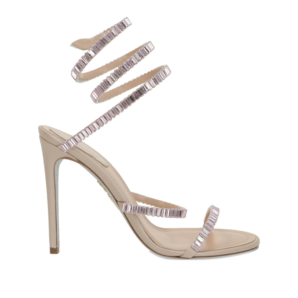 Rene Caovilla Crystal-embellished Spiral Leather Sandals