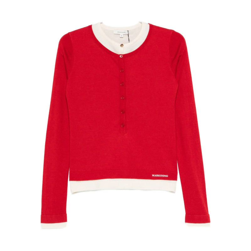 Markgong Button-placket Sweater