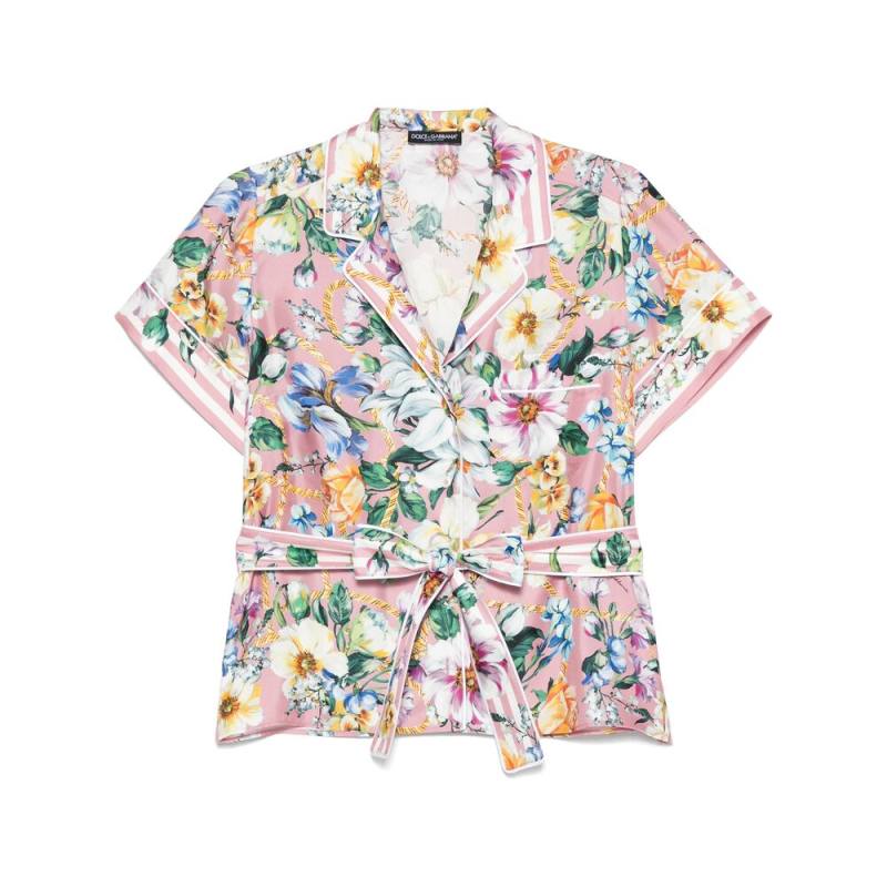 Dolce & Gabbana Floral-print Silk Shirt