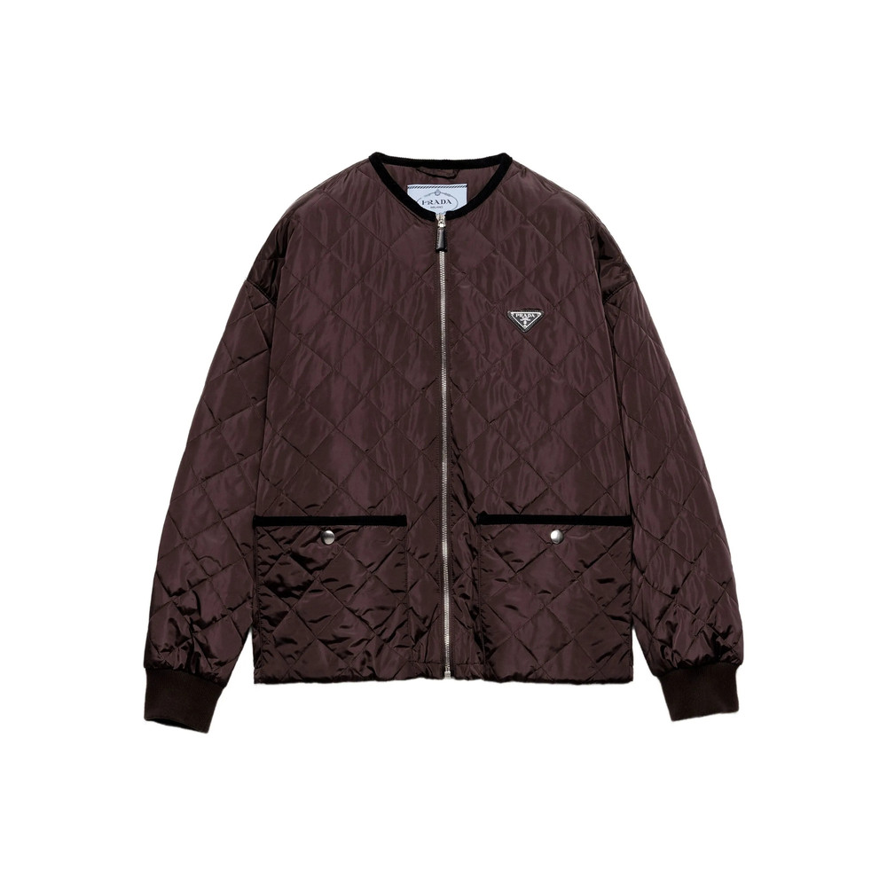 Prada Triangle-logo Quilted Jacket