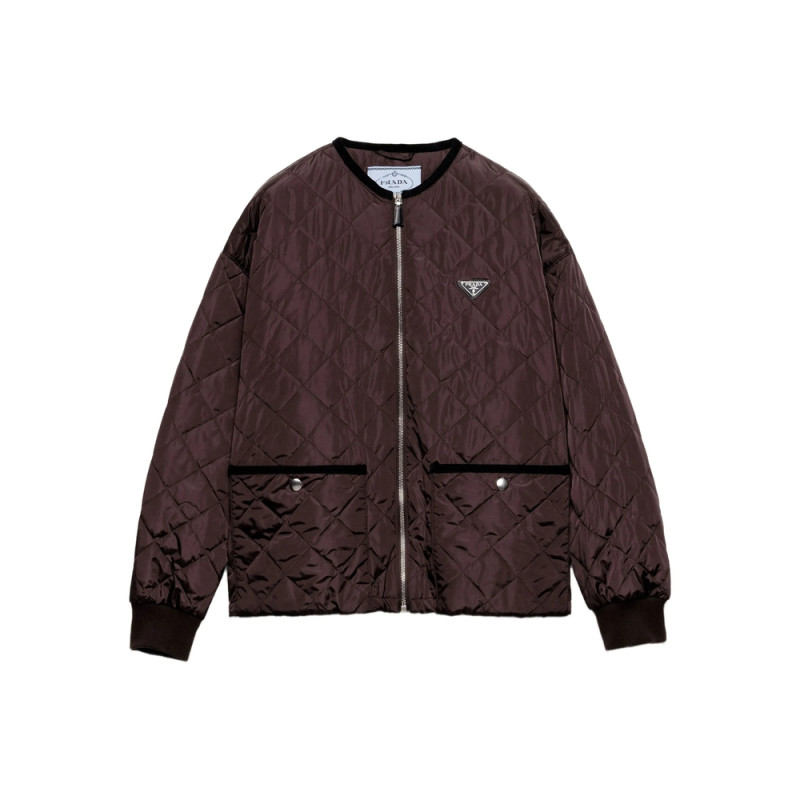 Prada Triangle-logo Quilted Jacket