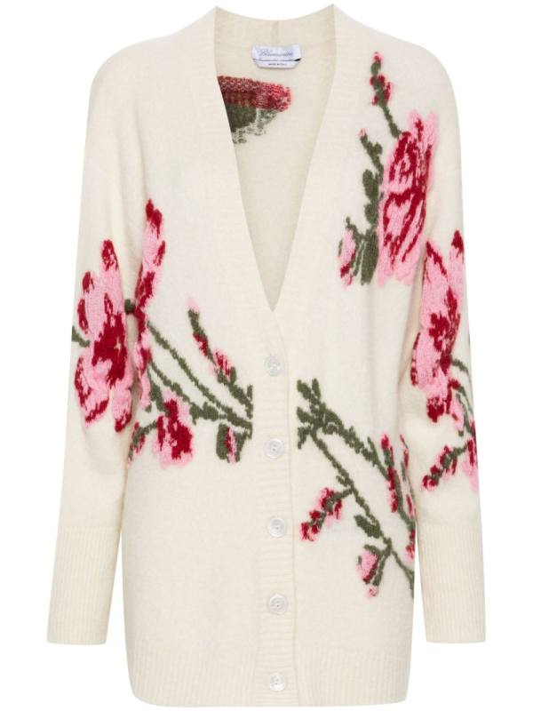 roses-jacquard cardigan