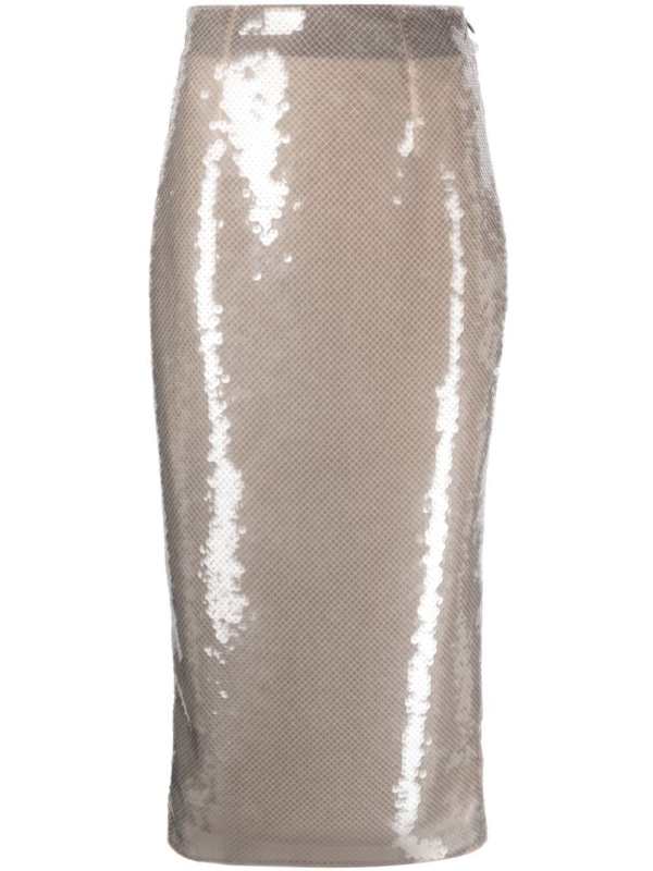 sequinned midi skirt