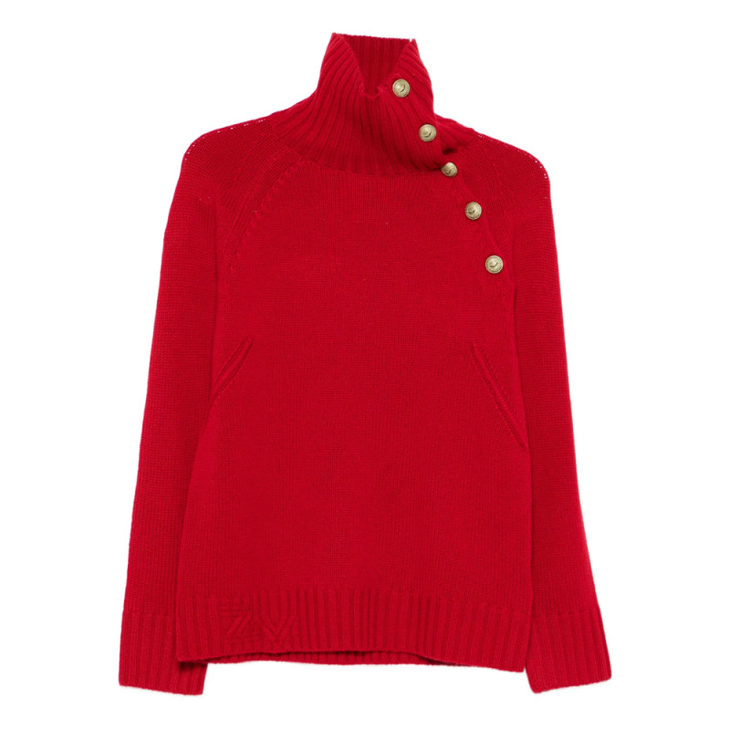 Zadig & Voltaire High-neck Button-detail Sweater