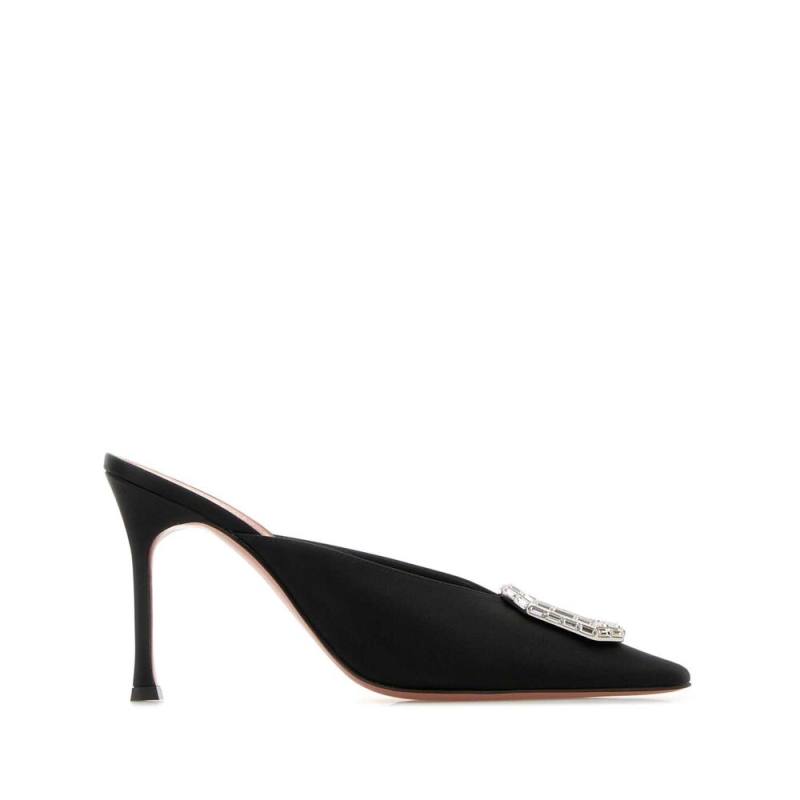 Amina Muaddi 90mm Camelia Mules