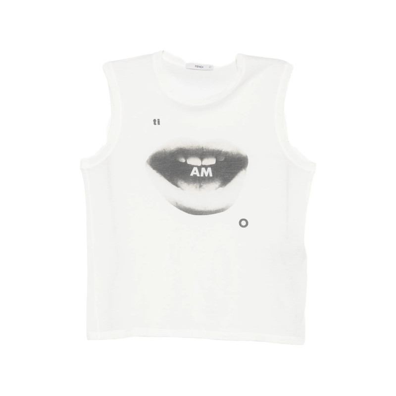 Fendi Graphic-print Sleeveless Top