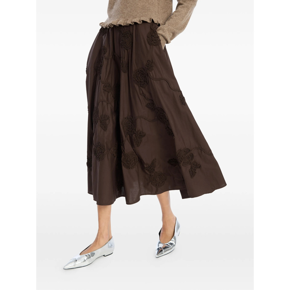 Rotate Flower Midi Skirt