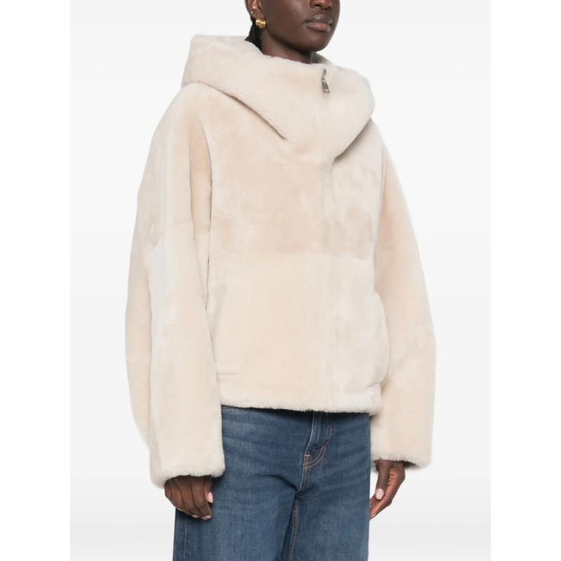 Blancha Hooded Shearling Jacket