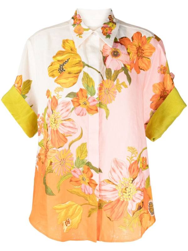 Silas floral-print shirt
