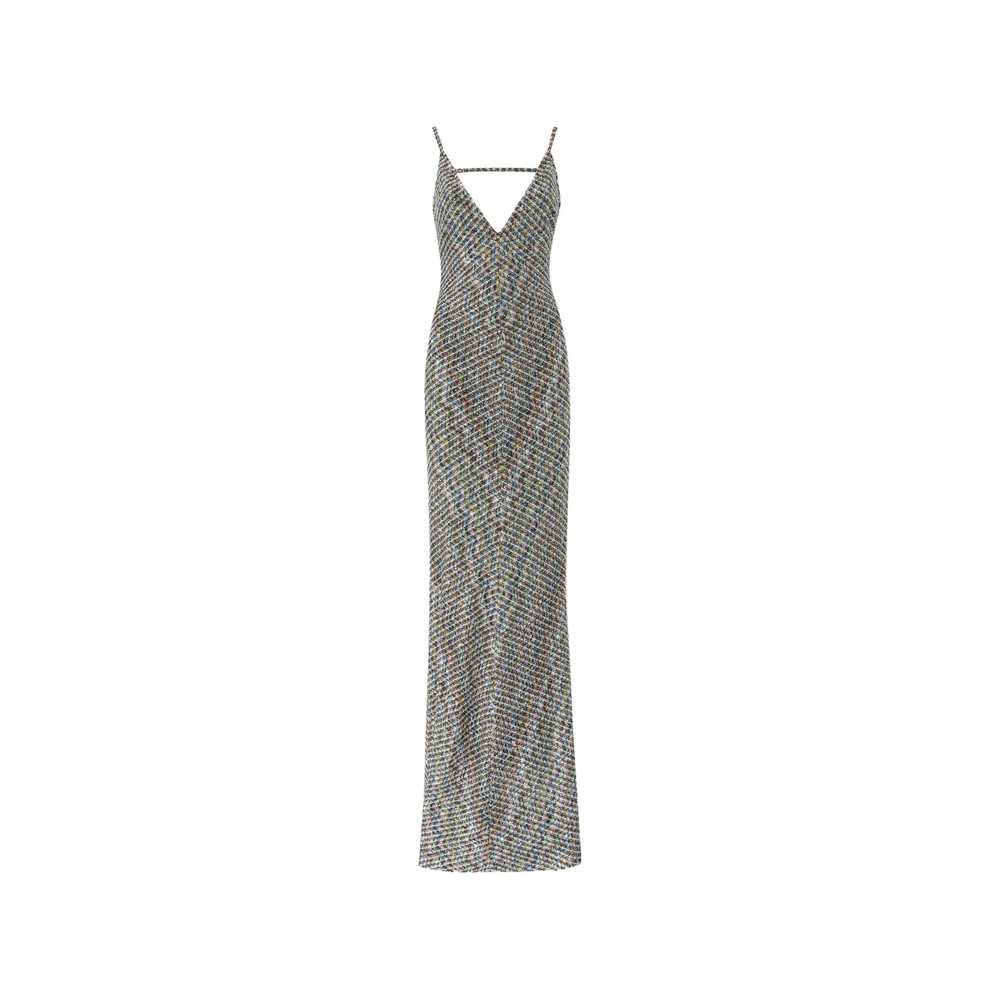 Missoni Long Dress With Open Back And Sequins