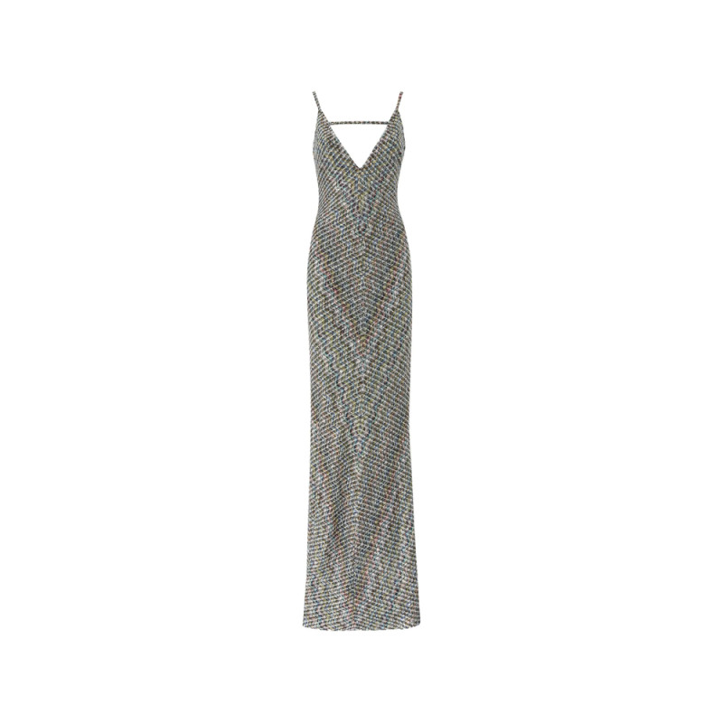 Missoni Long Dress With Open Back And Sequins