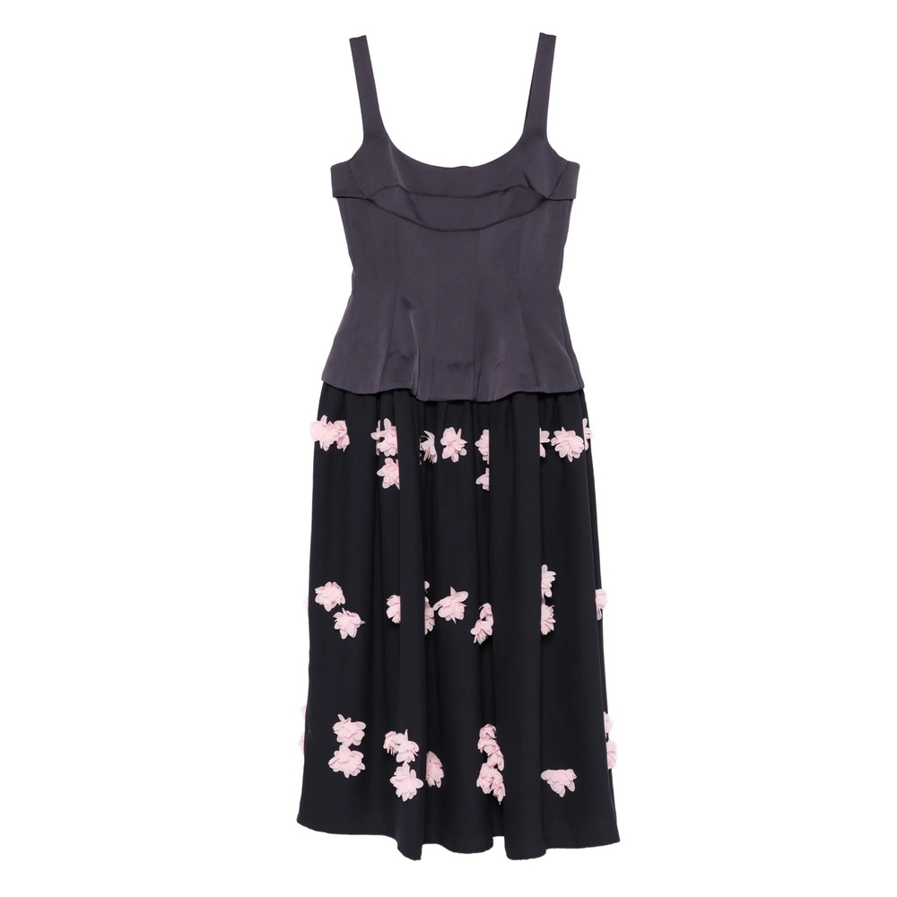 Stine Goya Floral-appliqué Midi Dress
