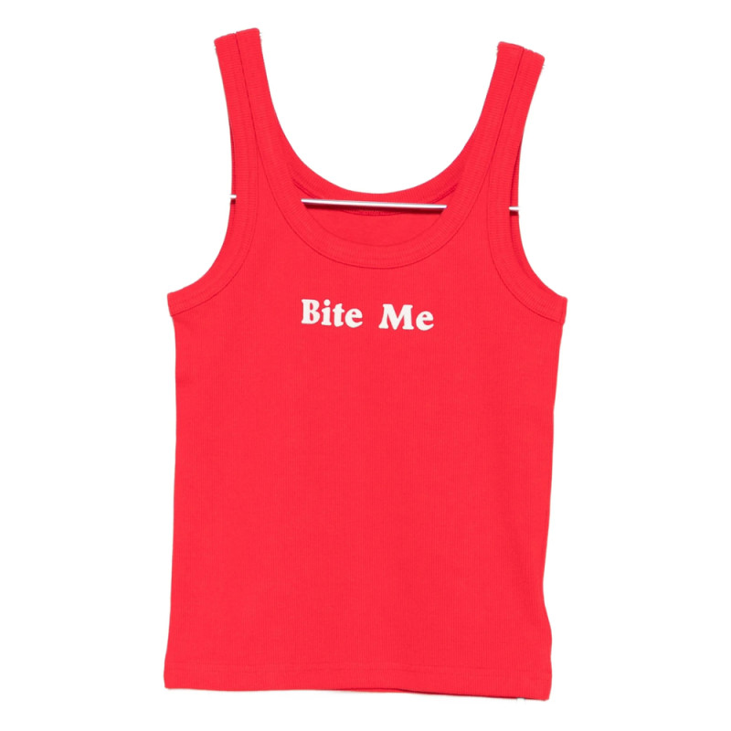 Markgong Slogan-embroidered Tank Top