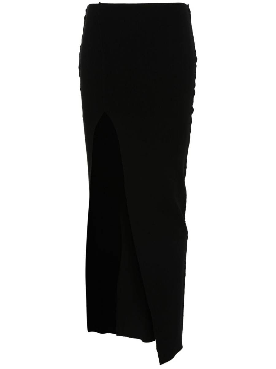 knitted midi skirt