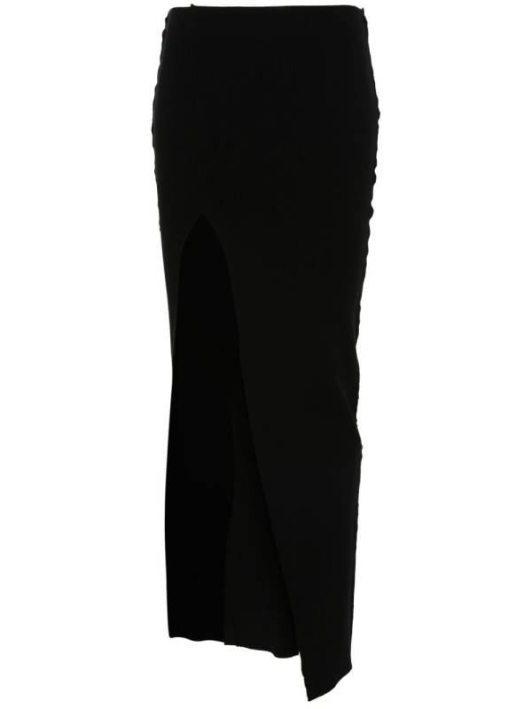 knitted midi skirt