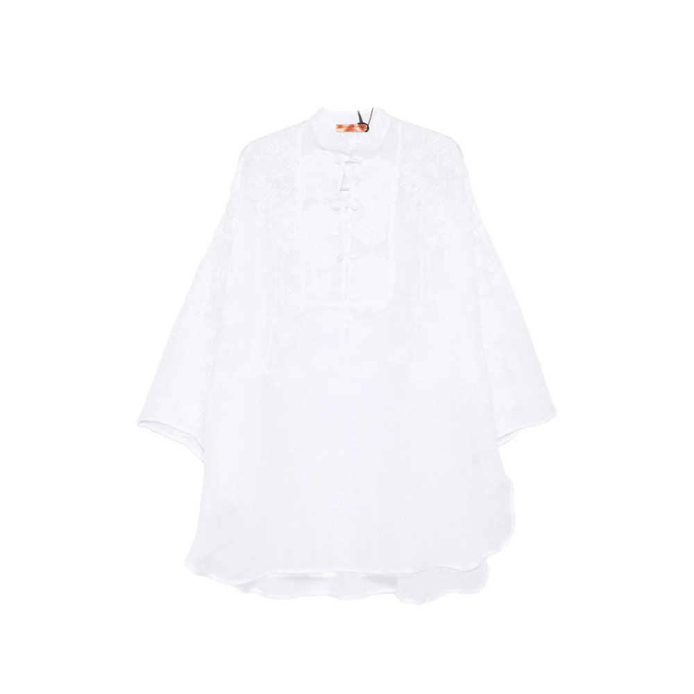 Ermanno Scervino Lace Buttoned Mini Dress