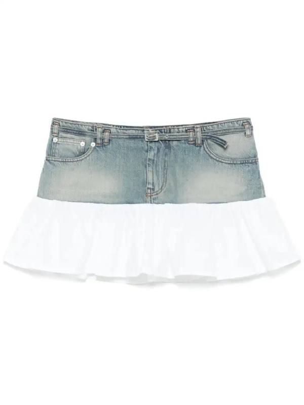 panelled mini skirt