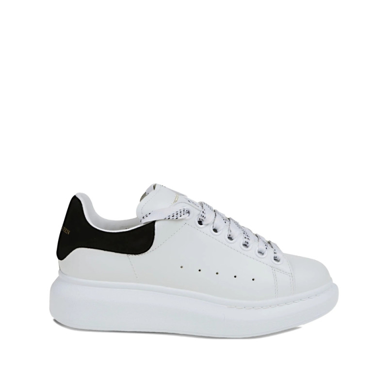 Alexander Mcqueen Leather Suede-heel Sneakers