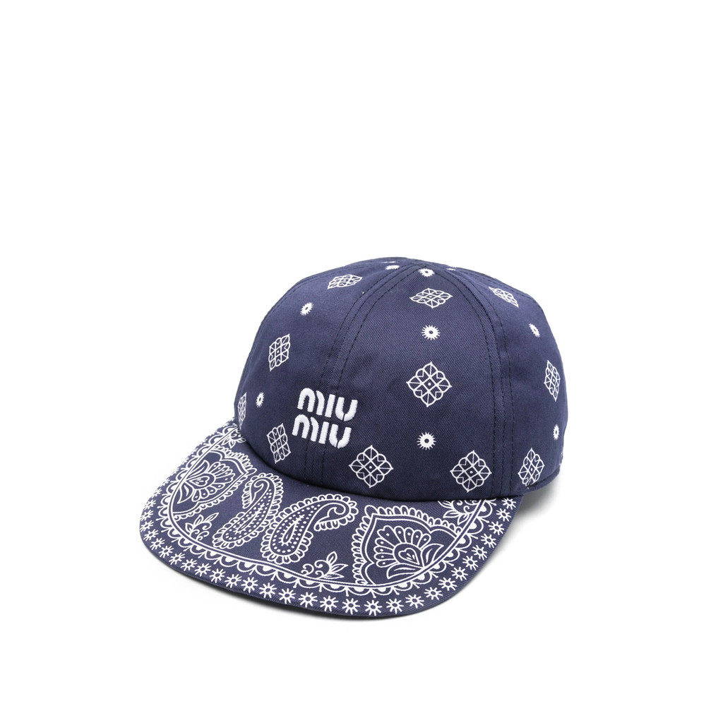Miu Miu Logo-embroidered Cap