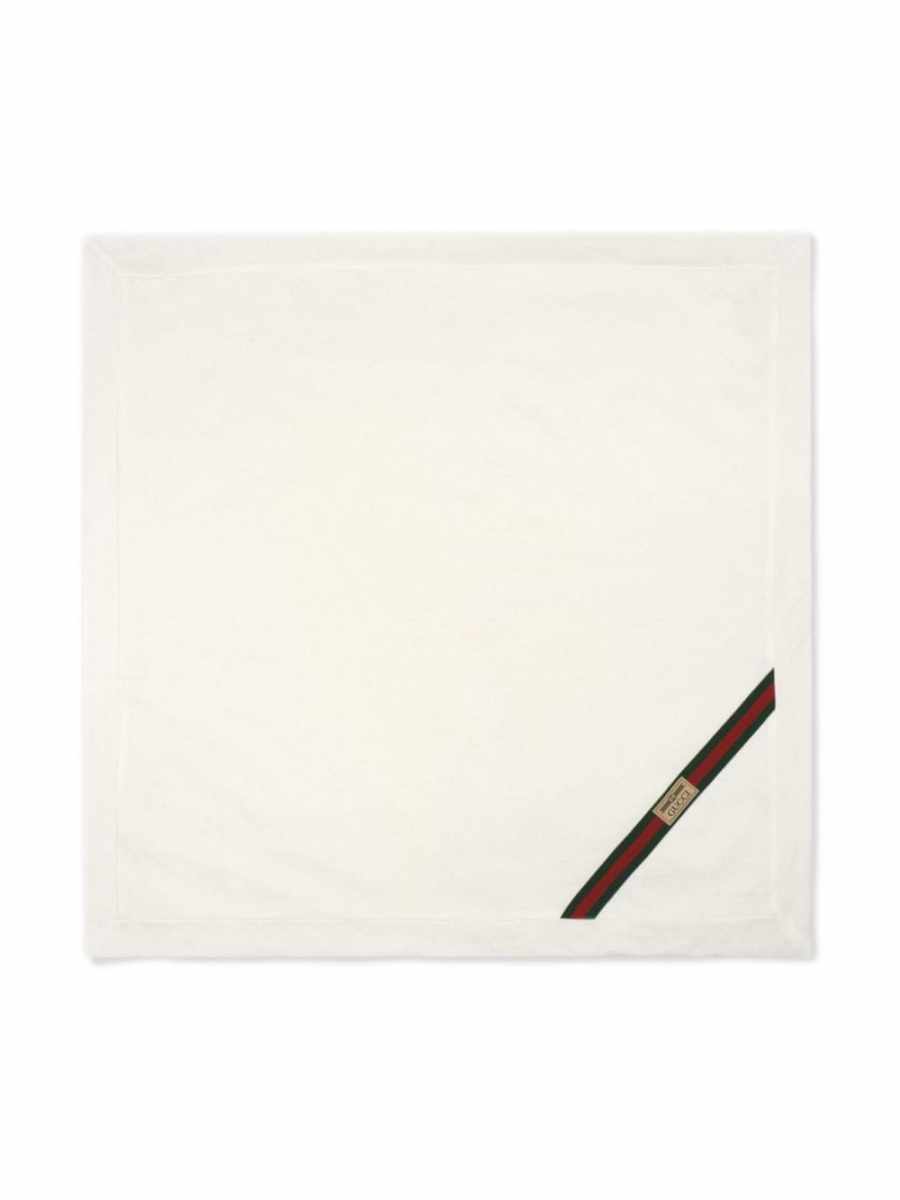 Web-stripe cotton blanket