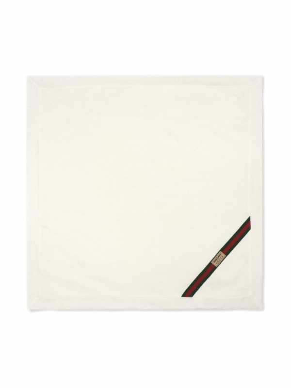 Web-stripe cotton blanket