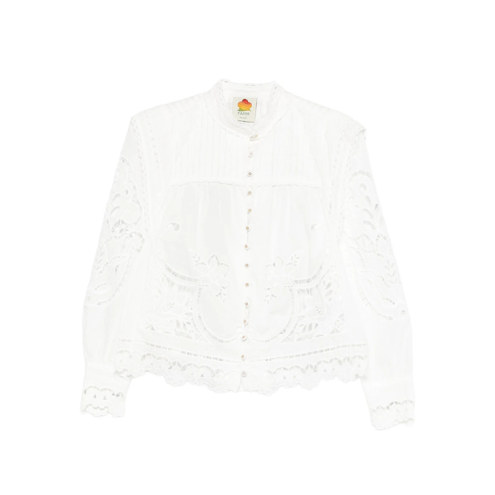 Farm Rio Lace Embroidered Top