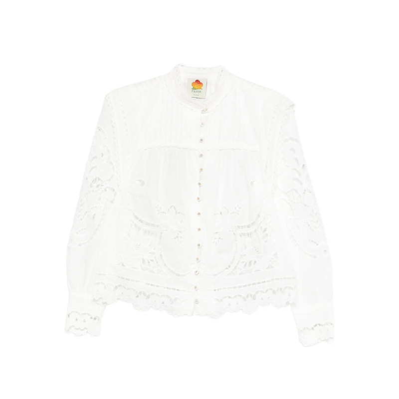 Farm Rio Lace Embroidered Top