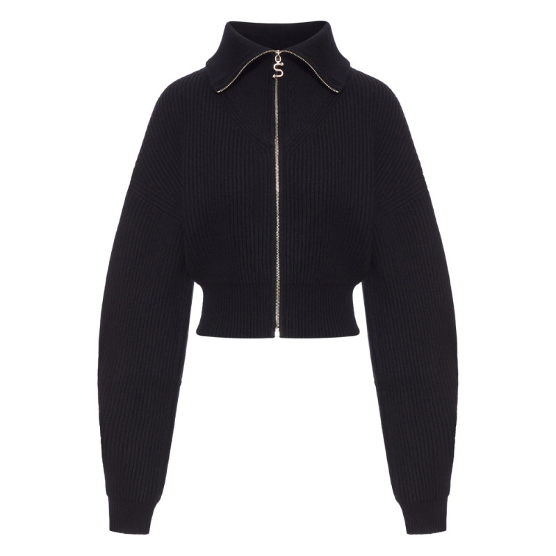 Sportmax Ribbed Zip-up Cardigan