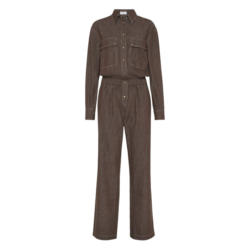 Brunello Cucinelli Cotton Denim Jumpsuit