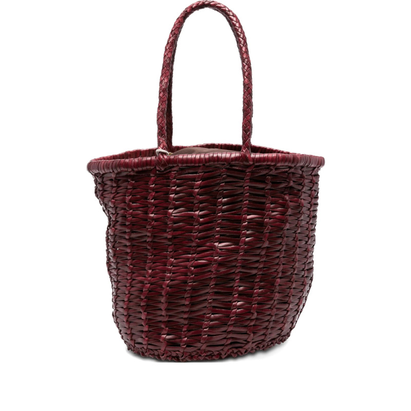 Dragon Diffusion Braided Leather Bucket Bag