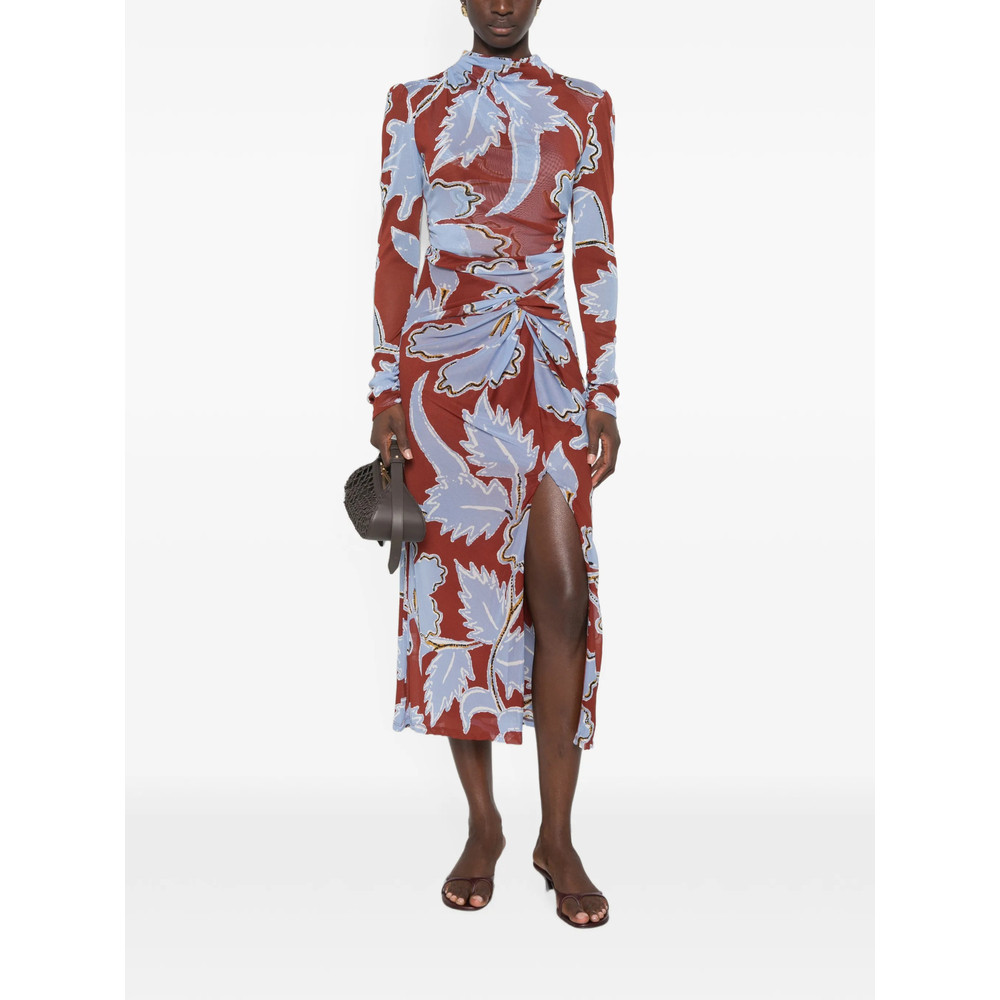 Diane Von Furstenberg Amadis Floral-print Ruched Midi Dress