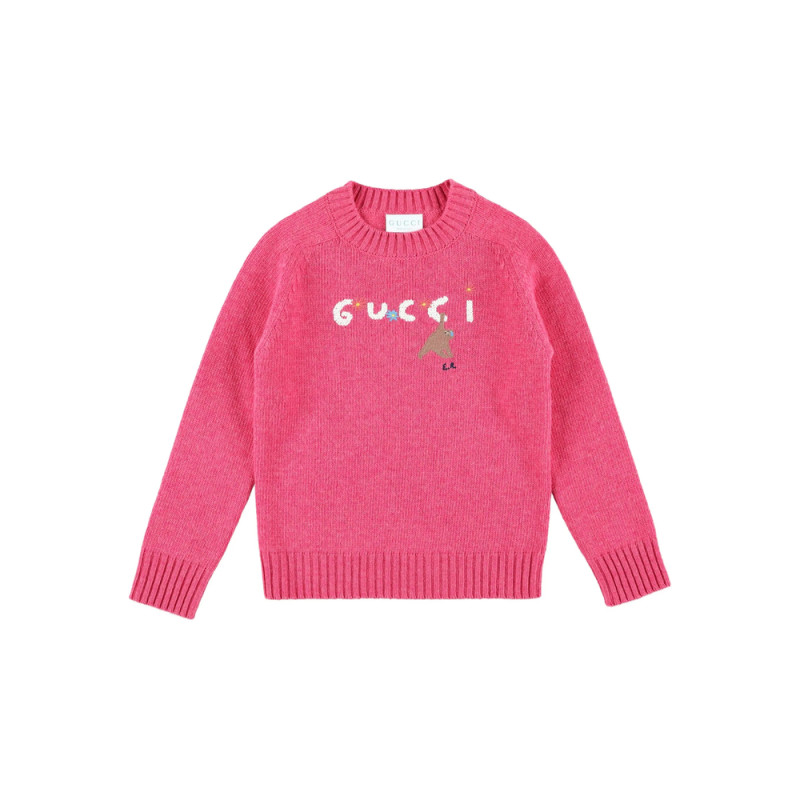 Gucci Logo-embroidered Raglan-sleeve Sweater