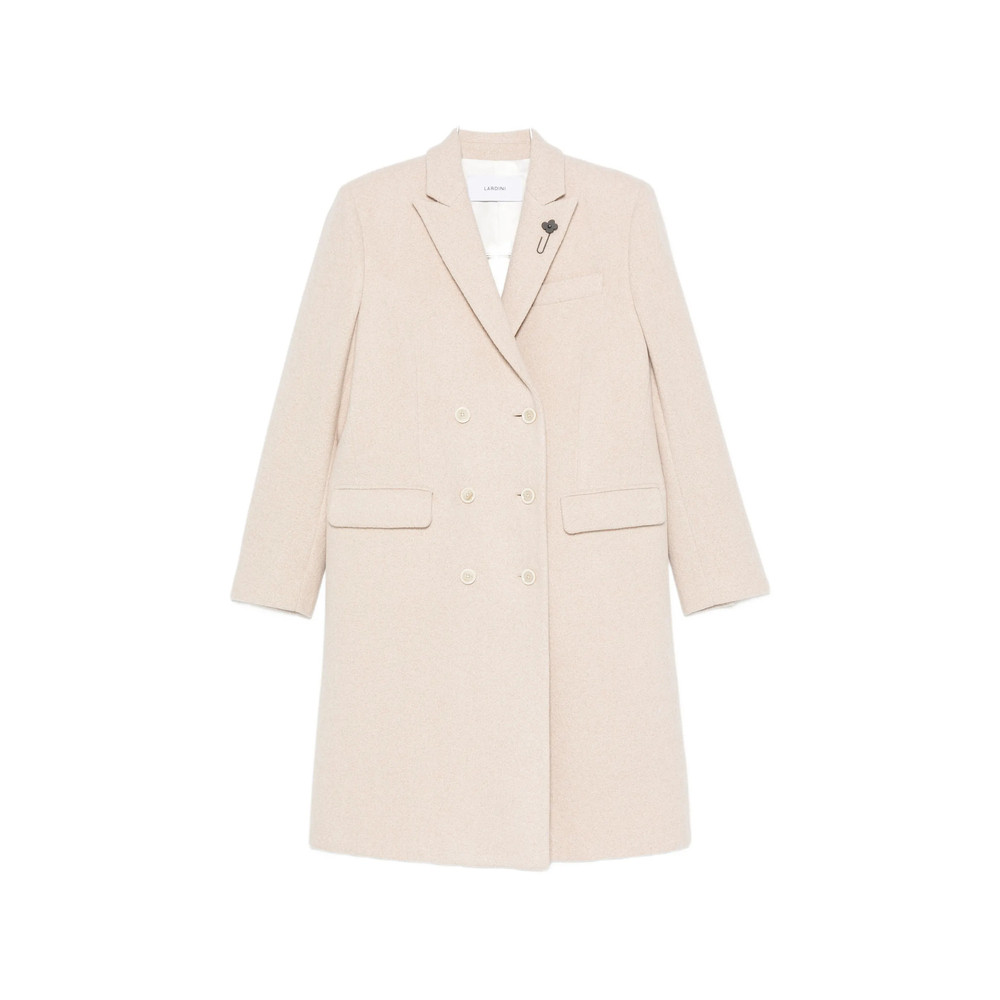 Lardini Double-breasted Notched-lapel Wool Coat