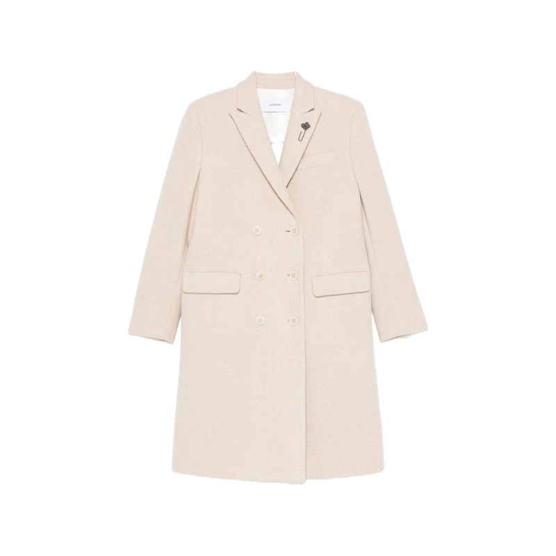 Lardini Double-breasted Notched-lapel Wool Coat