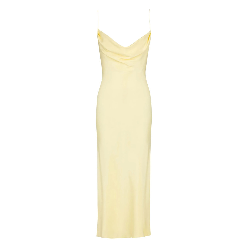 Balmain Cowl-neck Satin Dress