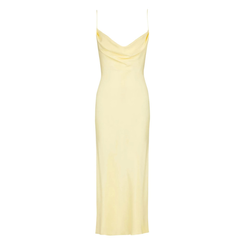 Balmain Cowl-neck Satin Dress