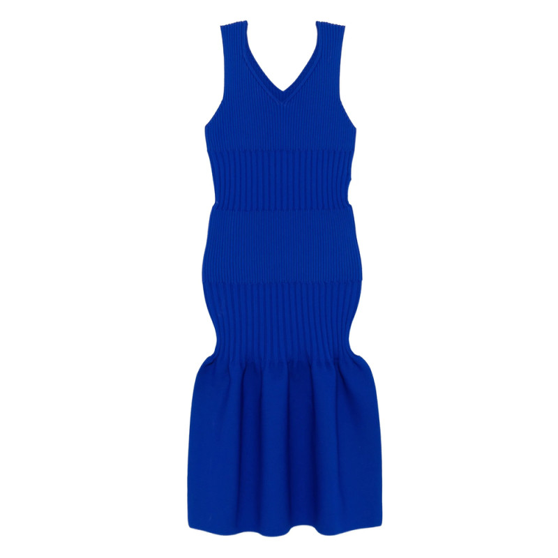 Cfcl Fluted Ribbed V-neck Midi Dress