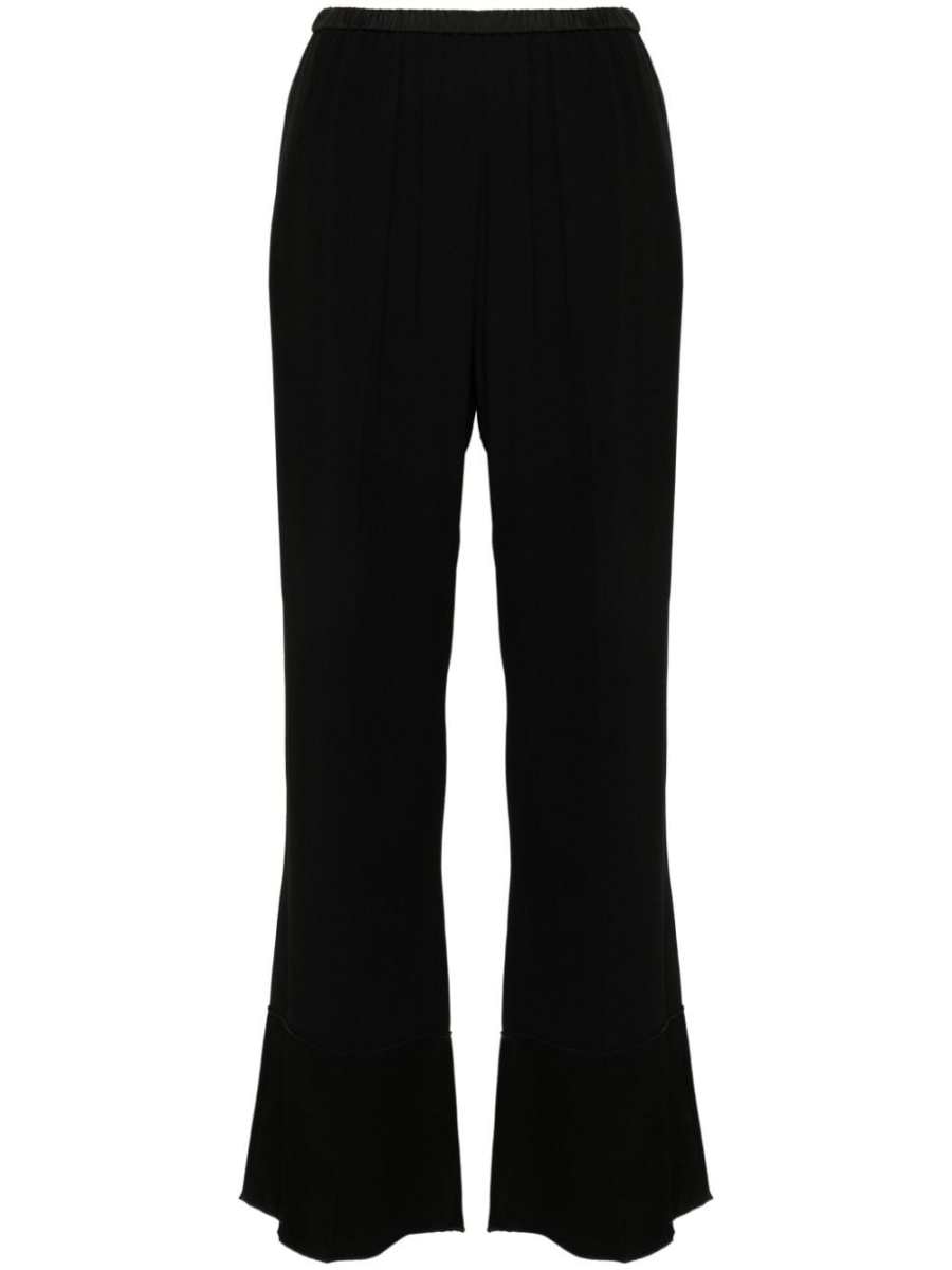 crepe straight trousers