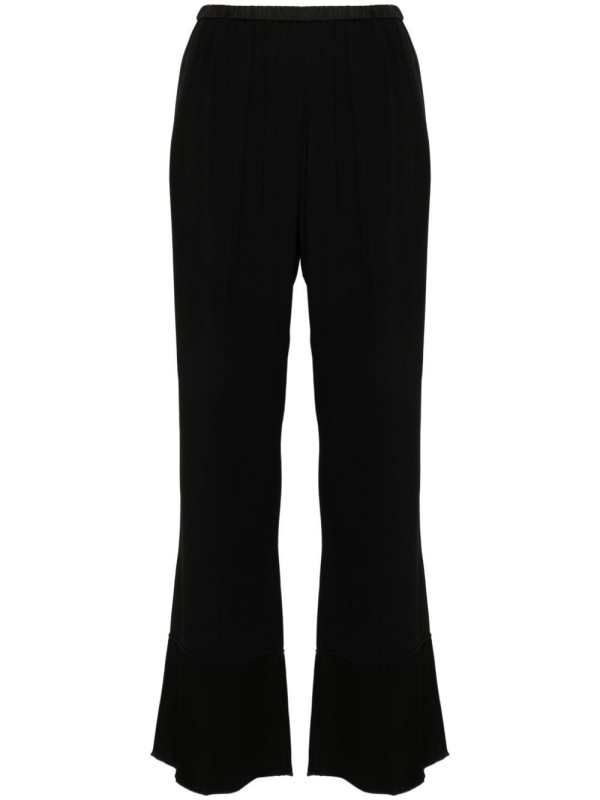 crepe straight trousers