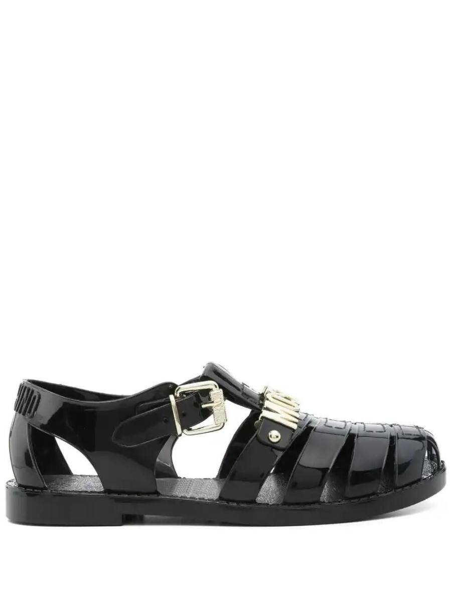 jelly logo-lettering sandals