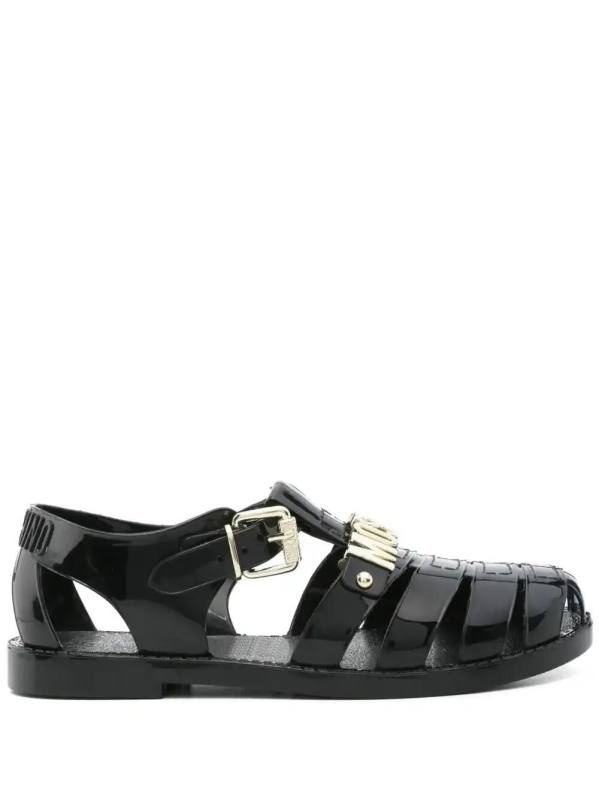 jelly logo-lettering sandals