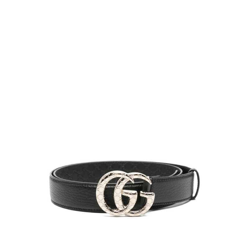 Gucci Double G Buckle Leather Belt