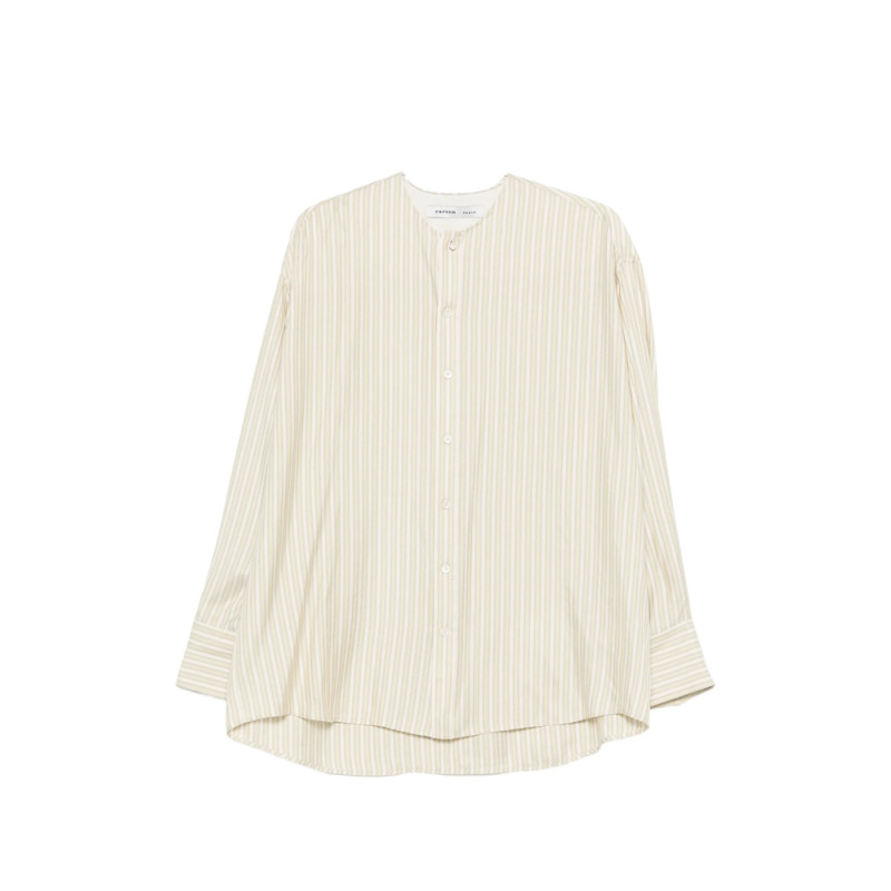 Carven Striped-pattern Collarless Shirt