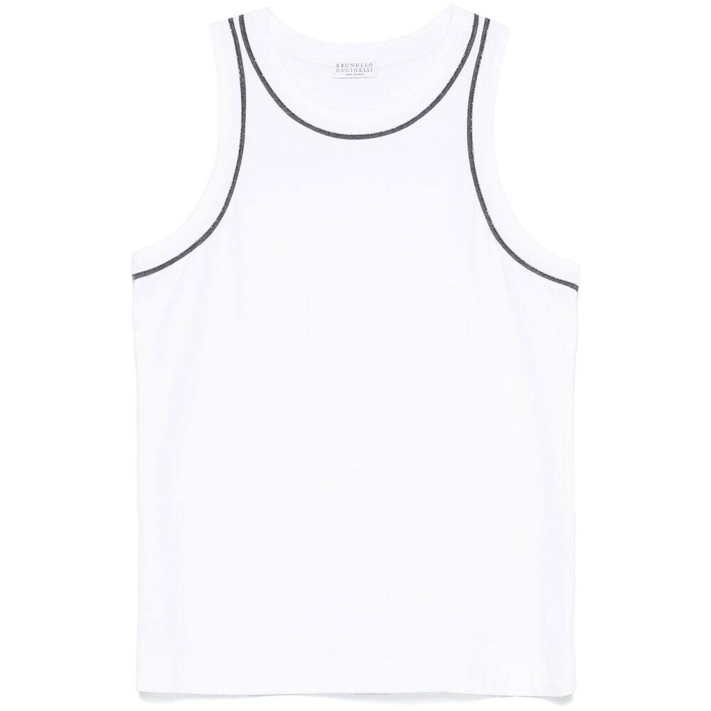 Brunello Cucinelli Bead-chain Detailed Tank Top