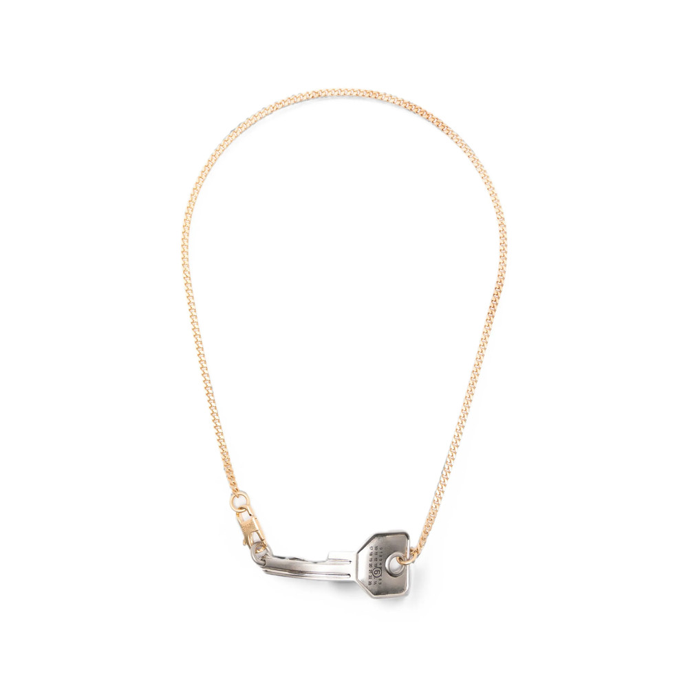 Mm6 Maison Margiela Key-pendant Curb-chain Necklace